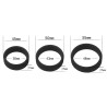LoveToy Pack de 3 cockrings silicone SiliRing Noirs